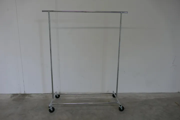 5x Kleiderständer rollbar, Chromoptik